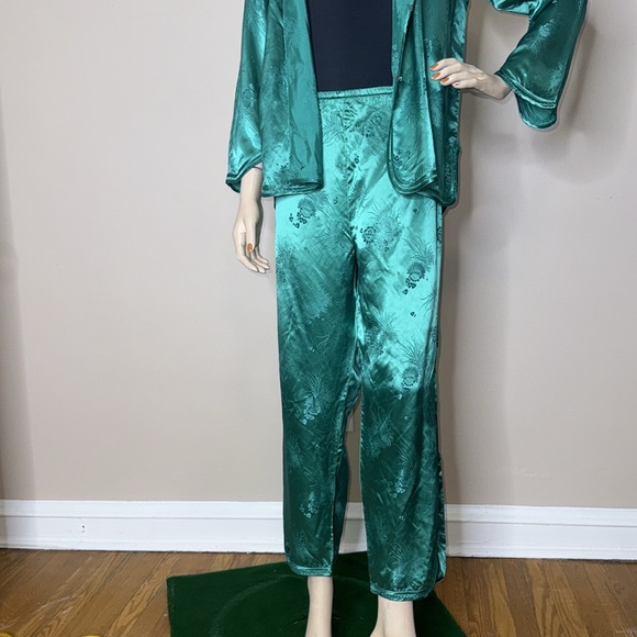 1970s ESME Chinese Green Silk Lounge Set - Picture 9 of 17